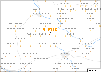 map of Světlá