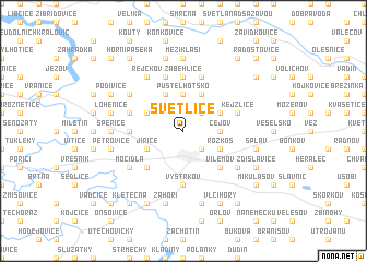 map of Světlice