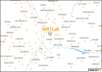 map of Svetlje