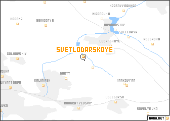 map of Svetlodarskoye