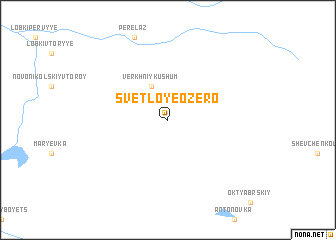 map of Svetloye Ozero