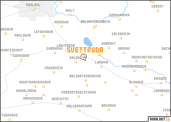 map of Svet Truda