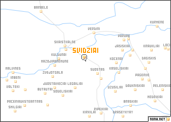 map of Svidžiai