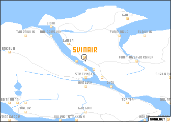 map of Svínáir