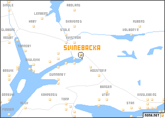 map of Svinebacka