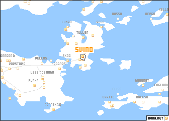 map of Svinö