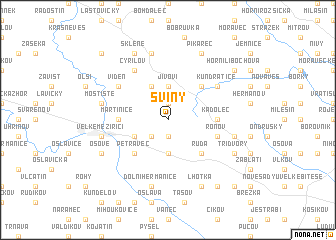 map of Sviny