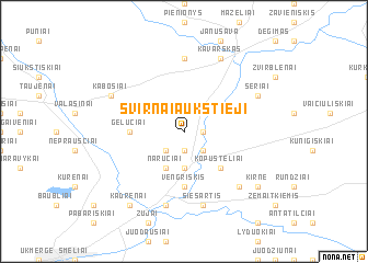 map of Svirnai Aukštieji