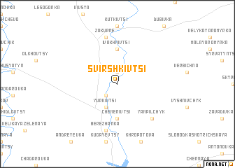 map of Svirshkivtsi