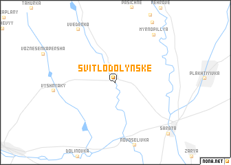 map of Svitlodolyns\