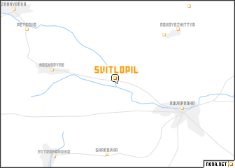 map of Svitlopil\