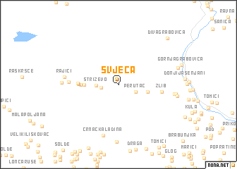 map of Svječa