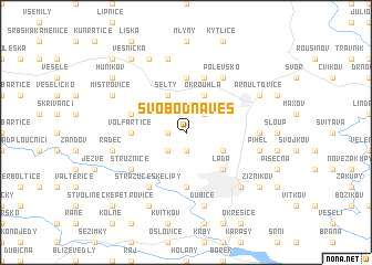 map of Svobodná Ves