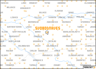 map of Svobodná Ves