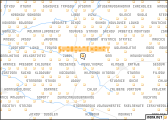 map of Svobodné Hamry