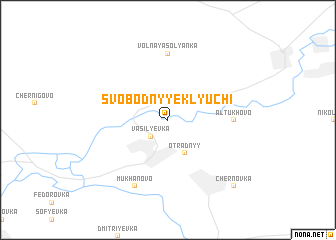 map of Svobodnyye Klyuchi