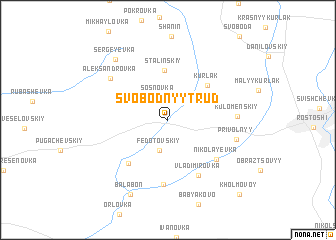 map of Svobodnyy Trud