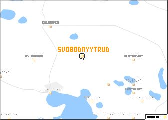 map of Svobodnyy Trud