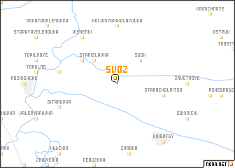 map of Svoz