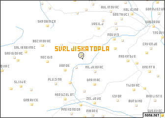 map of Svrljiška Topla