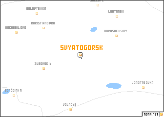 map of Svyatogorsk