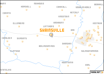 map of Swainsville