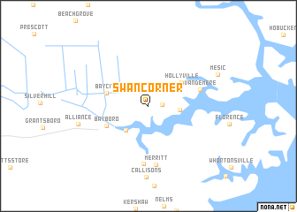 map of Swan Corner