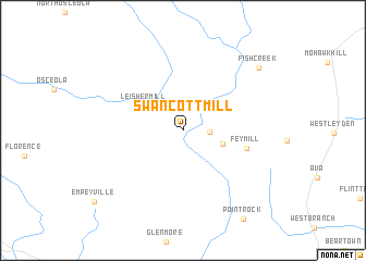 map of Swancott Mill