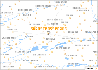 map of Swans Cross Roads