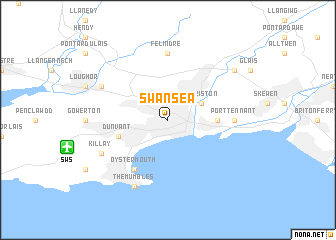 map of Swansea