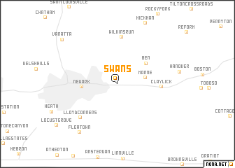 map of Swans