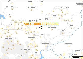 map of Sweet Apple Crossing