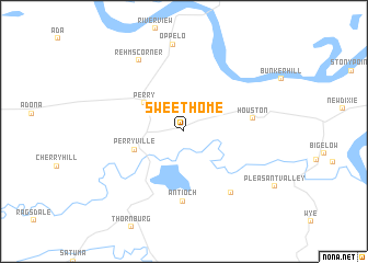 map of Sweet Home