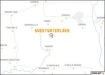 map of Sweetwater Lake