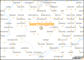 map of Świątniki Górne