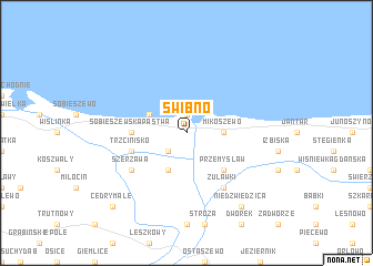 map of Świbno