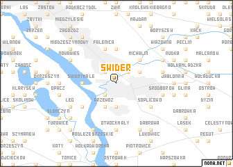 map of Świder