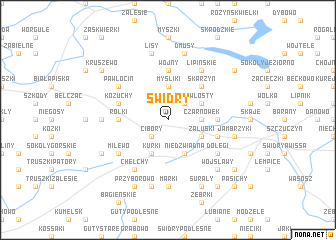 map of Świdry