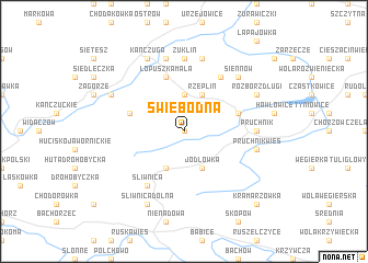 map of Świebodna