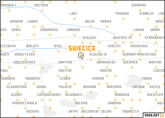 map of Święcice