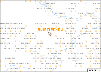 map of Świeciechów