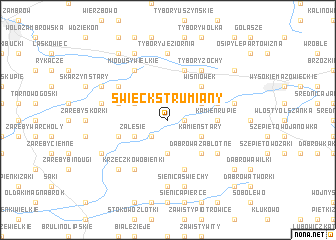 map of Święck-Strumiany