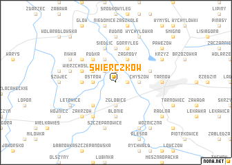 map of Świerczków