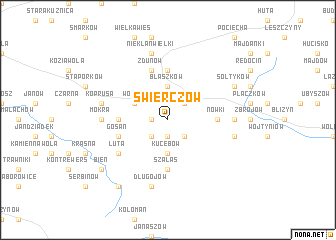 map of Świerczów