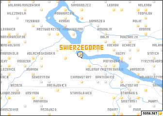 map of Świerże Górne