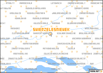 map of Świerże Leśniewek