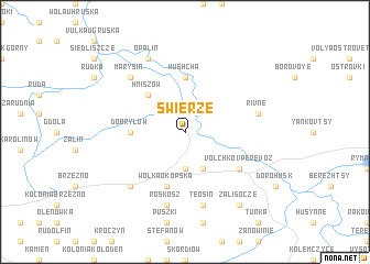 map of Świerże