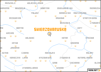 map of Świerżowa Ruska