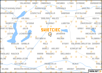 map of Świętciec