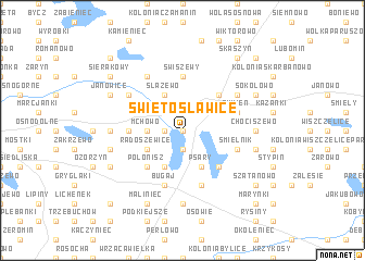 map of Świętosławice